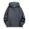 COTTON BLEND FLEECE HOODIE GREY