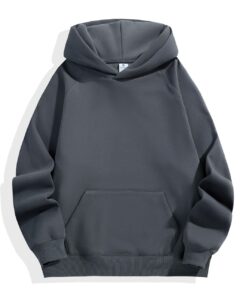 COTTON BLEND FLEECE HOODIE GREY